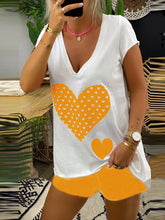 Load image into Gallery viewer, Casual Loose V-Neck Top Shorts Suit
