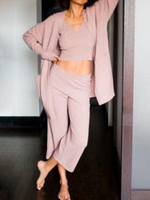 Load image into Gallery viewer, Casual Solid Color V-neck Three-piece Suit
