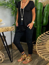 Load image into Gallery viewer, Simple Casual V-Neck Top Pants Set
