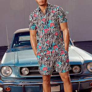 Men Color Print Holiday Style Suit
