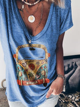 Load image into Gallery viewer, Fashion V-neck Loose Short Sleeve Top
