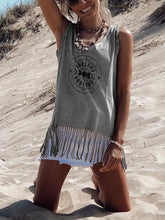 Load image into Gallery viewer, Printed Tassel Sleeveless T-Shirt

