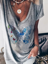 Load image into Gallery viewer, Butterfly Print T-shirt Casual Shirt
