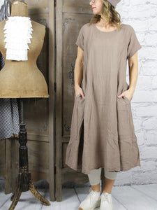 Solid Color Pocket Dress