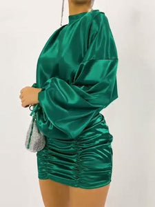 Fashion Pure Color Elegant Midi Dress