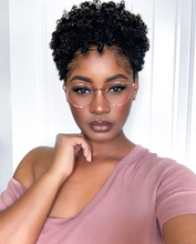 Load image into Gallery viewer, Black Short Curly Hair Small Explosive Head Synthetic Wigs
