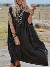 Load image into Gallery viewer, Solid Color Casual Dress
