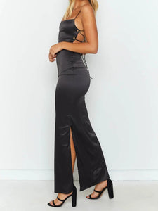 Fashion Suspenders Evening Dress