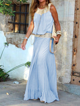 Load image into Gallery viewer, Bohemian Casual Loose Top Skirt Lace Set
