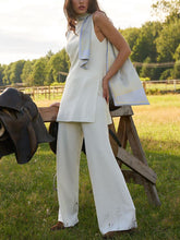 Load image into Gallery viewer, Graceful Sleeveless Top Slim Trousers Women&#39;s Suit
