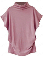 Load image into Gallery viewer, Casual Loose Turtleneck Short Sleeve T-Shirt Top
