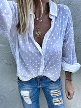 Load image into Gallery viewer, Long Sleeve Loose Casual Thin Tops Buttons T-Shirts
