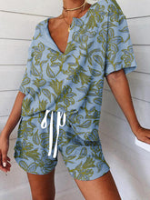 Load image into Gallery viewer, Casual Loose Printed Short Sleeve Two-piece Suit
