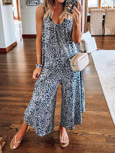 Load image into Gallery viewer, Retro Casual Loose Strap Leopard Print Jumpsuit
