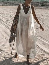 Load image into Gallery viewer, V-Neck Solid Color Sling Casual Dress
