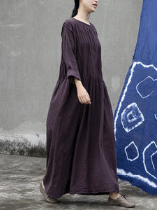 Casual Fashion Solid Color Wild Dress