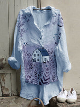 Load image into Gallery viewer, Floral Shirt Collar Sweet Shirts &amp; Tops
