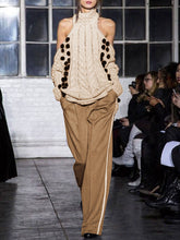 Load image into Gallery viewer, Solid Color Turtleneck Loose Off-shoulder Sweater
