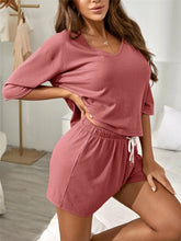 Load image into Gallery viewer, V-neck Clear Color Loose Suit
