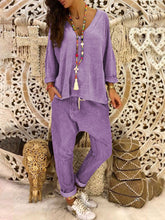 Load image into Gallery viewer, Casual Wild V-neck Two-piece Suit

