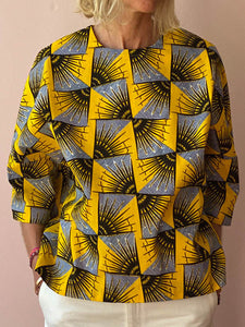 Fashion Round Neck Bohemian Print T-shirt
