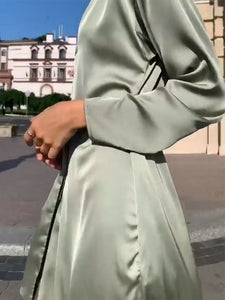 Fashion Long-sleeved All-match Slim Dress