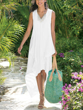 Load image into Gallery viewer, Simple Casual Loose V-Neck Irregular Romantic Dress
