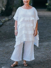 Load image into Gallery viewer, Casual Loose Bat Sleeve Top and Trousers Two-piece Suit
