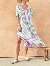 Load image into Gallery viewer, V-Neck Striped Print Dress
