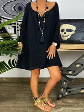 Load image into Gallery viewer, Fashion Skull Print Long Sleeve Dress

