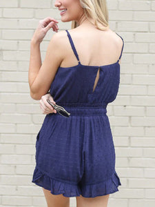 Sexy Sling Dot Jumpsuit Ruffled Romper