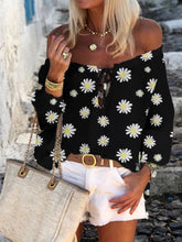 Load image into Gallery viewer, Bohemian Pastoral Casual Loose Daisy Print Top
