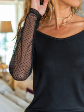 Load image into Gallery viewer, Scoop Neck Lace Sleeve Casual Tops Slim Blouses
