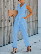Load image into Gallery viewer, Fashion Sleeveless Tops Tie Jumpsuits for Women
