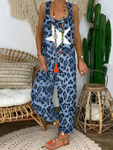 Load image into Gallery viewer, Retro Casual Loose Leopard Jumpsuit
