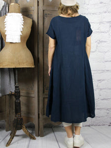 Solid Color Pocket Dress