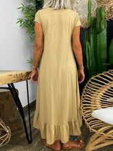 Load image into Gallery viewer, Simple Casual Loose V-Neck Short Sleeve Dress
