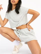 Load image into Gallery viewer, Casual Solid Color Short Sleeve Suit
