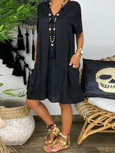 Load image into Gallery viewer, V-neck Casual Short Sleeve Dress
