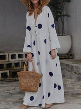 Load image into Gallery viewer, Casual Fashion Polka Dot Print V-neck Dress
