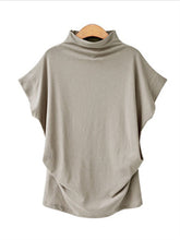 Load image into Gallery viewer, Casual Loose Turtleneck Short Sleeve T-Shirt Top
