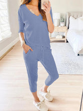 Load image into Gallery viewer, Special Long Sleeve Top and Drawstring Lounge Pants Set
