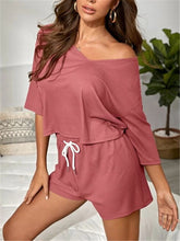 Load image into Gallery viewer, V-neck Clear Color Loose Suit
