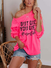 Load image into Gallery viewer, Printed Loose Strapless Long-Sleeved T-Shirt
