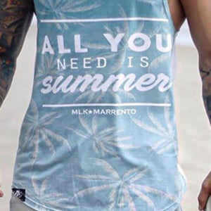Men'S Casual Sports Beach Sleeveless Printed Vest