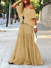 Load image into Gallery viewer, Simple Casual Loose Short Sleeve Top Floral Skirt Suit
