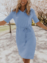 Load image into Gallery viewer, Casual Solid Color Comfortable Waist Dress
