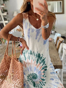 Casual Fashion Vest Maxi Dress for Vacation