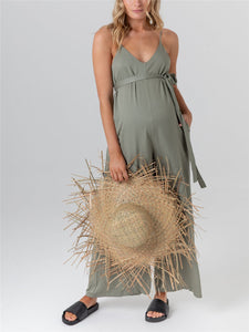 Simple Loose Suspenders Pregnant Women'S Jumpsuit