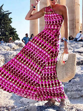 Load image into Gallery viewer, Fashion Floral Printed One Shoulder Maxi Dress
